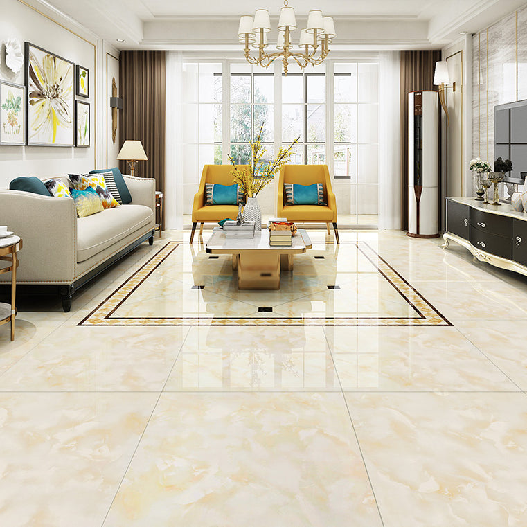 Square Floor Tile Texture Pattern Straight Edge Design Floor Tile Light Beige 9 Pieces Clearhalo 'Floor Tiles & Wall Tiles' 'floor_tiles_wall_tiles' 'Flooring 'Home Improvement' 'home_improvement' 'home_improvement_floor_tiles_wall_tiles' Walls and Ceiling' 6520647