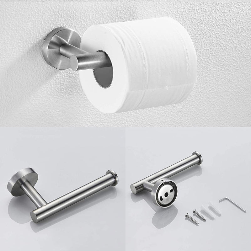 Traditional Bathroom Hardware Accessory Kit Towel Ring/Robe Hooks/ Towel Bar Clearhalo 'Bathroom Hardware Sets' 'Bathroom Hardware' 'Bathroom Remodel & Bathroom Fixtures' 'bathroom_hardware_sets' 'Home Improvement' 'home_improvement' 'home_improvement_bathroom_hardware_sets' 6524182