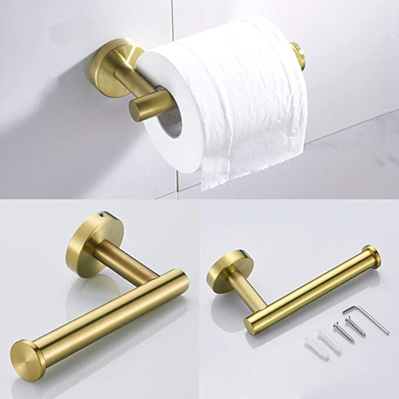 Traditional Bathroom Hardware Accessory Kit Towel Ring/Robe Hooks/ Towel Bar Clearhalo 'Bathroom Hardware Sets' 'Bathroom Hardware' 'Bathroom Remodel & Bathroom Fixtures' 'bathroom_hardware_sets' 'Home Improvement' 'home_improvement' 'home_improvement_bathroom_hardware_sets' 6524186