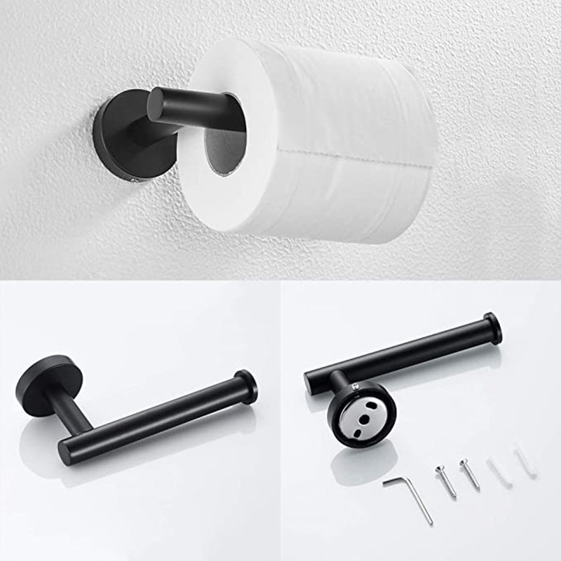 Traditional 2- Piece Bathroom Hardware Set Towel Ring/ Paper Holder Clearhalo 'Bathroom Hardware Sets' 'Bathroom Hardware' 'Bathroom Remodel & Bathroom Fixtures' 'bathroom_hardware_sets' 'Home Improvement' 'home_improvement' 'home_improvement_bathroom_hardware_sets' 6524204