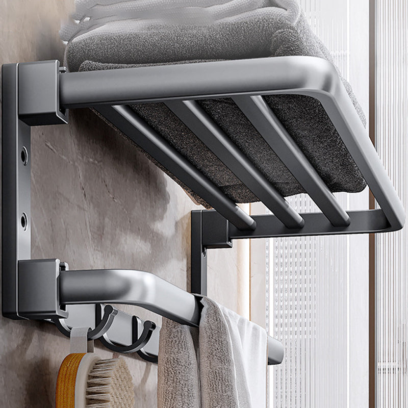 Modern Bathroom Accessories Hardware Set Grey Towel Bar Bath Shelf Bath Hardware Set Clearhalo 'Bathroom Hardware Sets' 'Bathroom Hardware' 'Bathroom Remodel & Bathroom Fixtures' 'bathroom_hardware_sets' 'Home Improvement' 'home_improvement' 'home_improvement_bathroom_hardware_sets' 6524214