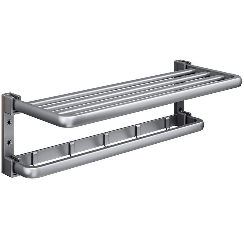 Modern Bathroom Accessories Hardware Set Grey Towel Bar Bath Shelf Bath Hardware Set Clearhalo 'Bathroom Hardware Sets' 'Bathroom Hardware' 'Bathroom Remodel & Bathroom Fixtures' 'bathroom_hardware_sets' 'Home Improvement' 'home_improvement' 'home_improvement_bathroom_hardware_sets' 6524219