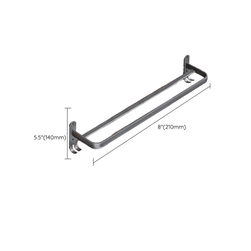 Modern Bathroom Accessories Hardware Set Grey Towel Bar Bath Shelf Bath Hardware Set Clearhalo 'Bathroom Hardware Sets' 'Bathroom Hardware' 'Bathroom Remodel & Bathroom Fixtures' 'bathroom_hardware_sets' 'Home Improvement' 'home_improvement' 'home_improvement_bathroom_hardware_sets' 6524232