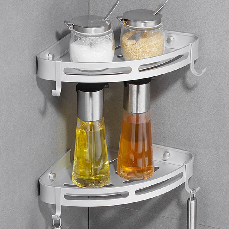 Modern Aluminum Bathroom Accessory Set Black/ Sliver Bath Shelf Clearhalo 'Bathroom Hardware Sets' 'Bathroom Hardware' 'Bathroom Remodel & Bathroom Fixtures' 'bathroom_hardware_sets' 'Home Improvement' 'home_improvement' 'home_improvement_bathroom_hardware_sets' 6524356