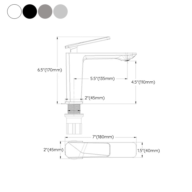 Modern Vessel Sink Faucet Single-handle Low Arc Retractable Copper Vessel Faucet Clearhalo 'Bathroom Remodel & Bathroom Fixtures' 'Bathroom Sink Faucets' 'Bathroom Sinks & Faucet Components' 'bathroom_sink_faucets' 'Home Improvement' 'home_improvement' 'home_improvement_bathroom_sink_faucets' 6527794