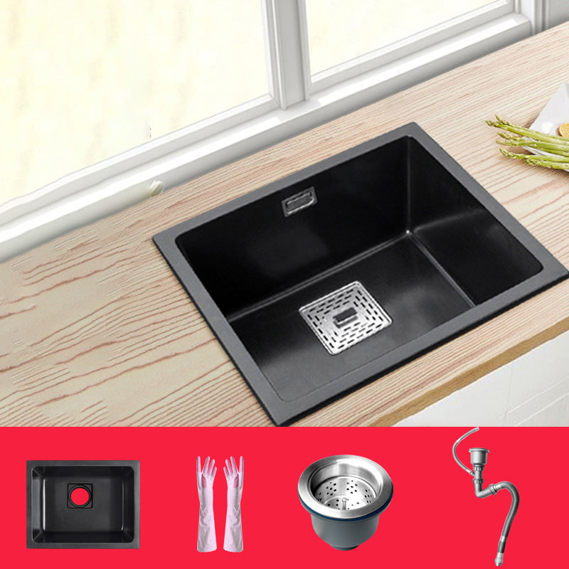 Black Undermount Kitchen Sink Single Bowl Quartz Sink with Faucet 20"L x 16"W x 9"H Sink Only None Clearhalo 'Home Improvement' 'home_improvement' 'home_improvement_kitchen_sinks' 'Kitchen Remodel & Kitchen Fixtures' 'Kitchen Sinks & Faucet Components' 'Kitchen Sinks' 'kitchen_sinks' 6527959