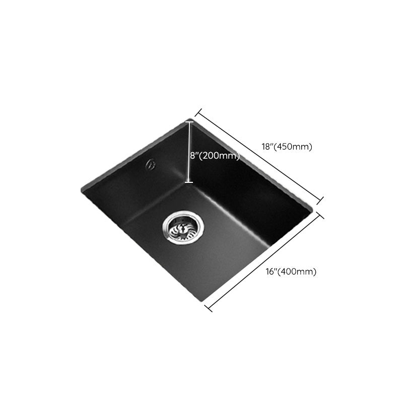 Black Undermount Kitchen Sink Single Bowl Quartz Sink with Faucet Clearhalo 'Home Improvement' 'home_improvement' 'home_improvement_kitchen_sinks' 'Kitchen Remodel & Kitchen Fixtures' 'Kitchen Sinks & Faucet Components' 'Kitchen Sinks' 'kitchen_sinks' 6527964