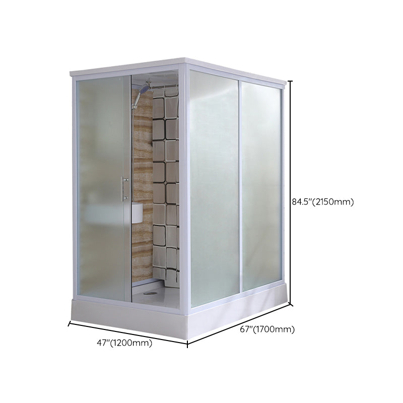 Modern Frosted Shower Stall Rectangle Tempered Shower Stall for Bathroom Clearhalo 'Bathroom Remodel & Bathroom Fixtures' 'Home Improvement' 'home_improvement' 'home_improvement_shower_stalls_enclosures' 'Shower Stalls & Enclosures' 'shower_stalls_enclosures' 'Showers & Bathtubs' 6528238