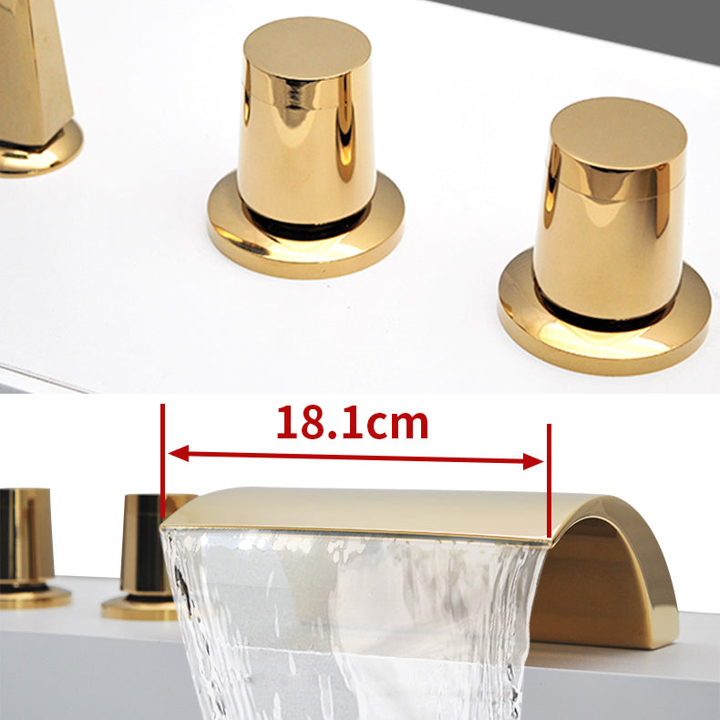 Contemporary Bath Faucet Trim Metal Deck Mounted Bath Faucet Trim Clearhalo 'Bathroom Remodel & Bathroom Fixtures' 'Bathtub Faucets' 'bathtub_faucets' 'Home Improvement' 'home_improvement' 'home_improvement_bathtub_faucets' 6528285