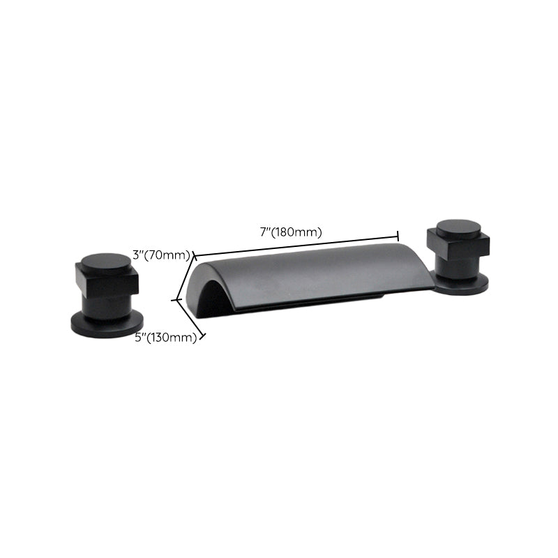 Contemporary Bath Faucet Trim Metal Deck Mounted Bath Faucet Trim Clearhalo 'Bathroom Remodel & Bathroom Fixtures' 'Bathtub Faucets' 'bathtub_faucets' 'Home Improvement' 'home_improvement' 'home_improvement_bathtub_faucets' 6528315