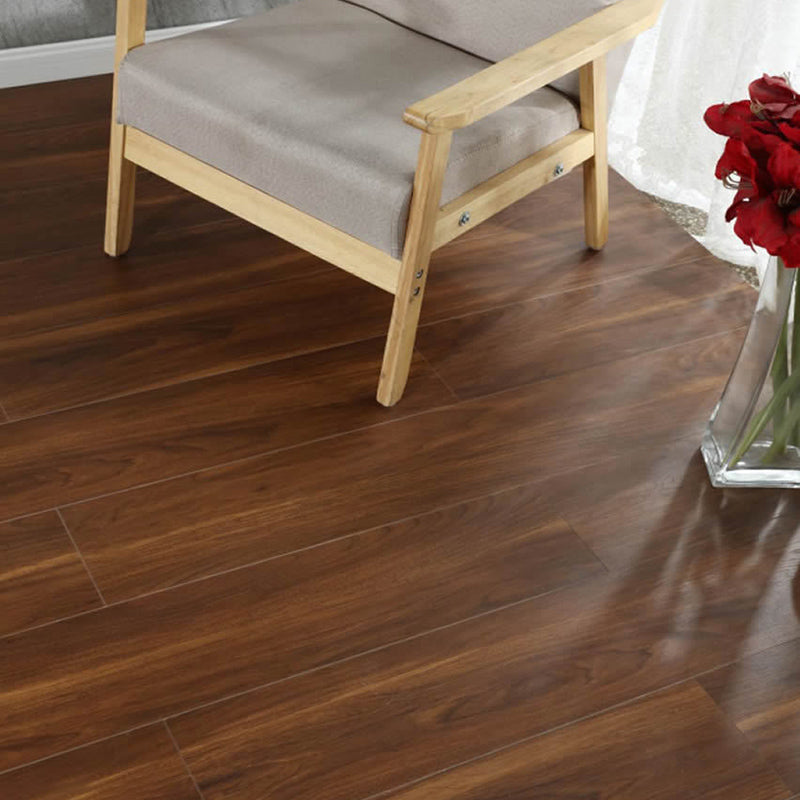 Pine Slip Resistant Laminate Plank Flooring Modern Laminate Floor Dark Coffee Clearhalo 'Flooring 'Home Improvement' 'home_improvement' 'home_improvement_laminate_flooring' 'Laminate Flooring' 'laminate_flooring' Walls and Ceiling' 6528519