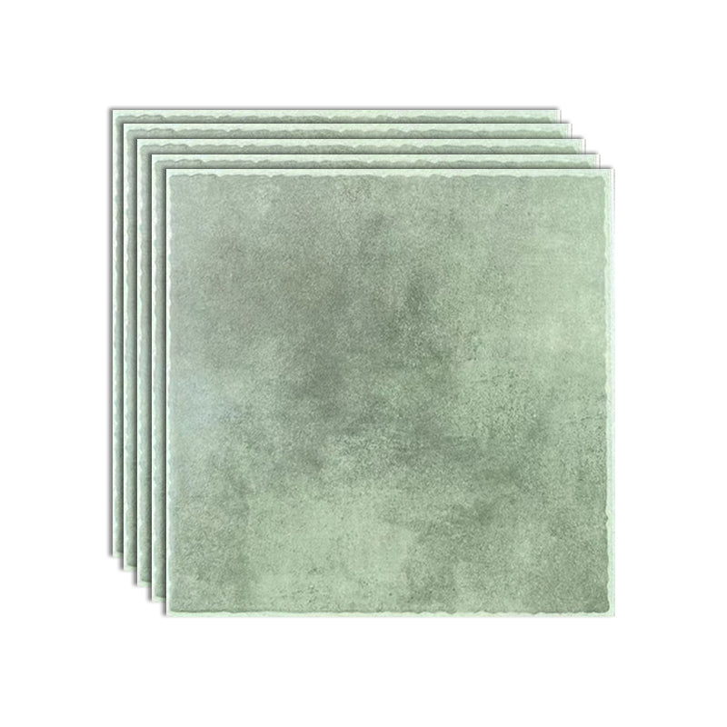 Square Ceramic Matte Straight Edge Singular Tile Vintage Bathroom Floor Green Clearhalo 'Floor Tiles & Wall Tiles' 'floor_tiles_wall_tiles' 'Flooring 'Home Improvement' 'home_improvement' 'home_improvement_floor_tiles_wall_tiles' Walls and Ceiling' 6531718