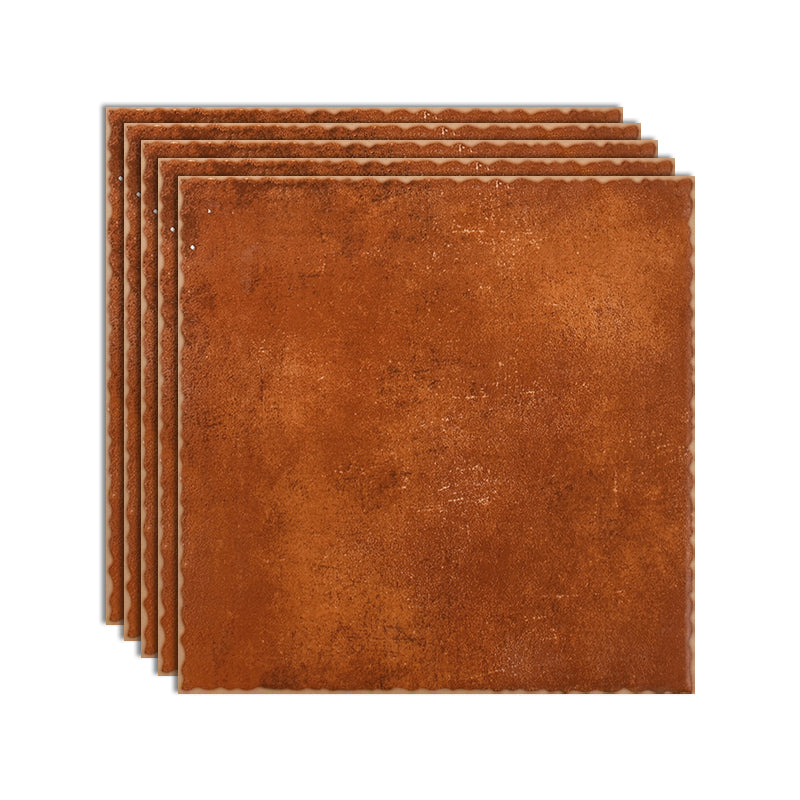 Square Ceramic Matte Straight Edge Singular Tile Vintage Bathroom Floor Brown Clearhalo 'Floor Tiles & Wall Tiles' 'floor_tiles_wall_tiles' 'Flooring 'Home Improvement' 'home_improvement' 'home_improvement_floor_tiles_wall_tiles' Walls and Ceiling' 6531721