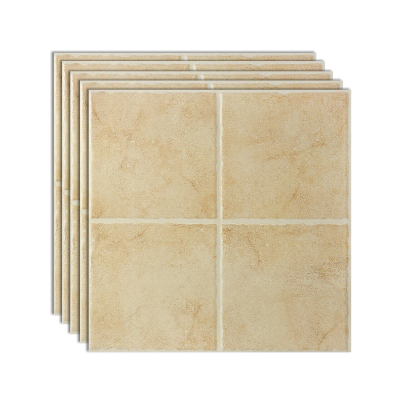 Square Ceramic Matte Straight Edge Singular Tile Vintage Bathroom Floor Beige 55 Pieces Clearhalo 'Floor Tiles & Wall Tiles' 'floor_tiles_wall_tiles' 'Flooring 'Home Improvement' 'home_improvement' 'home_improvement_floor_tiles_wall_tiles' Walls and Ceiling' 6531722