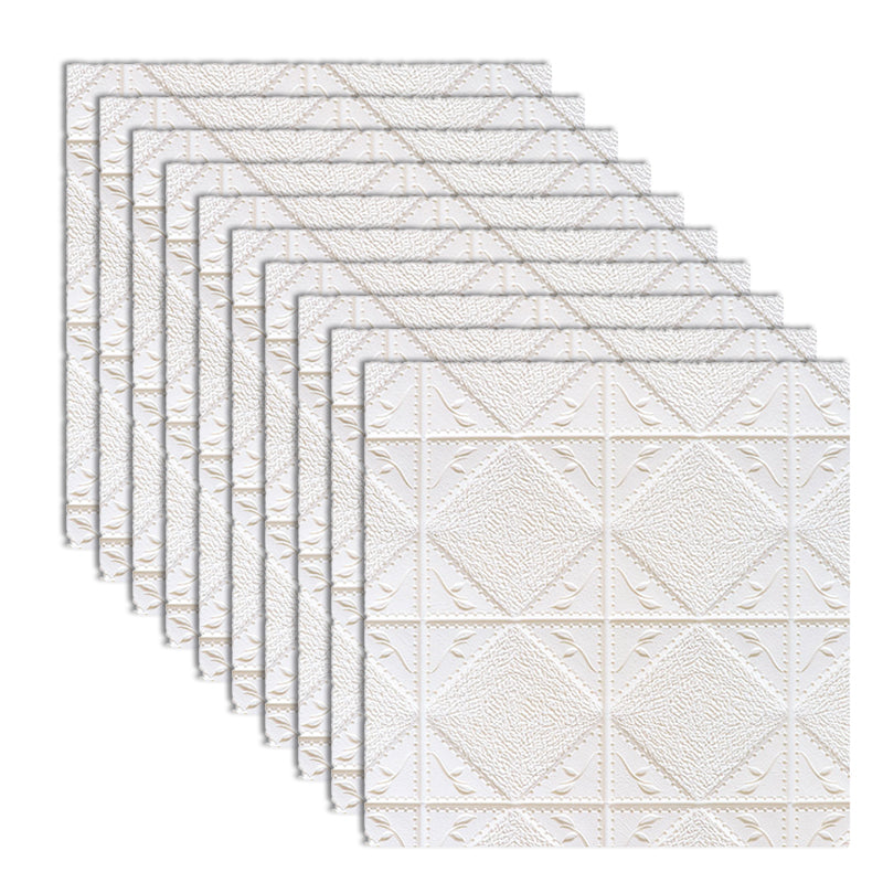 Modern Wall Paneling 3D Embossed PVC Self-Adhesive Waterproof Wall Access Panel Textured White Clearhalo 'Flooring 'Home Improvement' 'home_improvement' 'home_improvement_wall_paneling' 'Wall Paneling' 'wall_paneling' 'Walls & Ceilings' Walls and Ceiling' 6531759