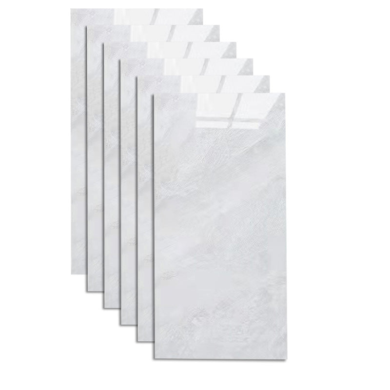 Bathroom Floor Wall Tile Marble Print Rectangle Indoor Wall Tile Silver Gray Clearhalo 'Floor Tiles & Wall Tiles' 'floor_tiles_wall_tiles' 'Flooring 'Home Improvement' 'home_improvement' 'home_improvement_floor_tiles_wall_tiles' Walls and Ceiling' 6531810