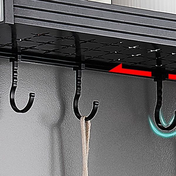 Black / Sliver Bathroom Accessory Aluminum Hardware Set Bath Shelf Clearhalo 'Bathroom Hardware Sets' 'Bathroom Hardware' 'Bathroom Remodel & Bathroom Fixtures' 'bathroom_hardware_sets' 'Home Improvement' 'home_improvement' 'home_improvement_bathroom_hardware_sets' 6536365