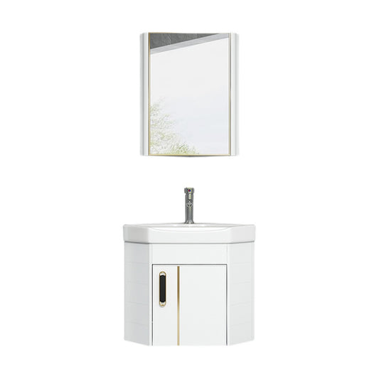 Creative Sink Vanity Wall Mount Triangular Wall Mount Vanity Cabinet Clearhalo 'Bathroom Remodel & Bathroom Fixtures' 'Bathroom Vanities' 'bathroom_vanities' 'Home Improvement' 'home_improvement' 'home_improvement_bathroom_vanities' 6540453