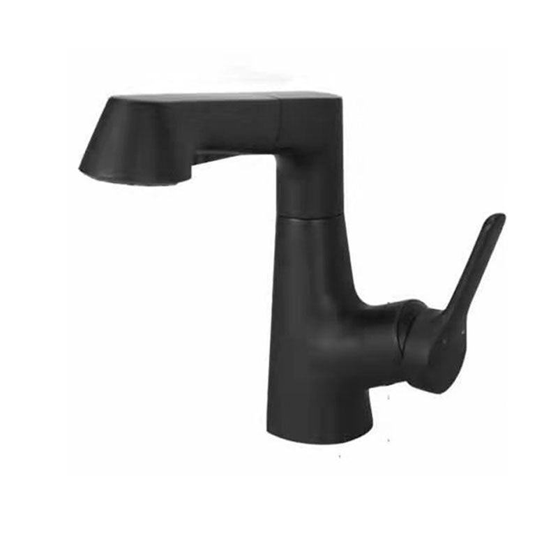 Modern Vessel Sink Faucet Copper Single Handle Low Arc Retractable Vessel Faucet Clearhalo 'Bathroom Remodel & Bathroom Fixtures' 'Bathroom Sink Faucets' 'Bathroom Sinks & Faucet Components' 'bathroom_sink_faucets' 'Conjunta de Baño y Conjunta de Grifo' 'Coronamiento de Baño y Dispositivo de Baño' 'Grifo del lavabo del baño' 'Hogar' 'Home Improvement' 'home_improvement' 'home_improvement_bathroom_sink_faucets' 'Mejoras para el hogar' 6540512