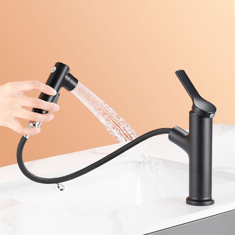 Modern Sink Faucet Pure Color Basin Lavatory Faucet for Bathroom Clearhalo 'Bathroom Remodel & Bathroom Fixtures' 'Bathroom Sink Faucets' 'Bathroom Sinks & Faucet Components' 'bathroom_sink_faucets' 'Home Improvement' 'home_improvement' 'home_improvement_bathroom_sink_faucets' 6540553