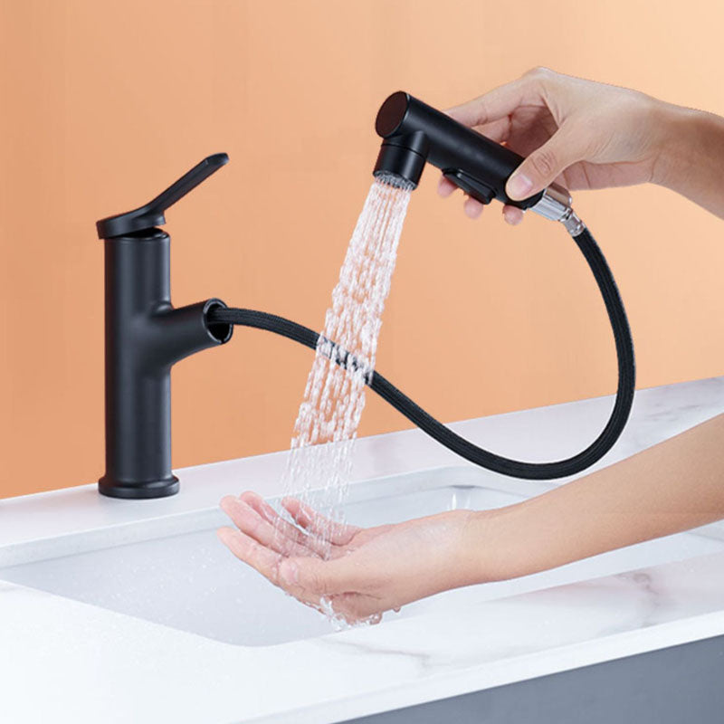 Modern Sink Faucet Pure Color Basin Lavatory Faucet for Bathroom Clearhalo 'Bathroom Remodel & Bathroom Fixtures' 'Bathroom Sink Faucets' 'Bathroom Sinks & Faucet Components' 'bathroom_sink_faucets' 'Home Improvement' 'home_improvement' 'home_improvement_bathroom_sink_faucets' 6540555