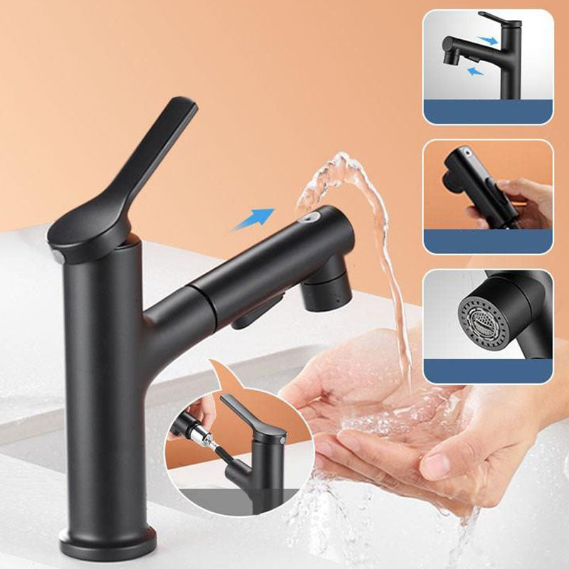 Modern Sink Faucet Pure Color Basin Lavatory Faucet for Bathroom Clearhalo 'Bathroom Remodel & Bathroom Fixtures' 'Bathroom Sink Faucets' 'Bathroom Sinks & Faucet Components' 'bathroom_sink_faucets' 'Home Improvement' 'home_improvement' 'home_improvement_bathroom_sink_faucets' 6540557