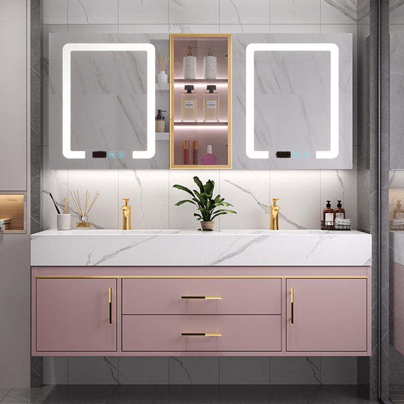 Modern Style Bathroom Vanity Set Solid Wood Bathroom Vanity Set Clearhalo 'Bathroom Remodel & Bathroom Fixtures' 'Bathroom Vanities' 'bathroom_vanities' 'Home Improvement' 'home_improvement' 'home_improvement_bathroom_vanities' 6540824