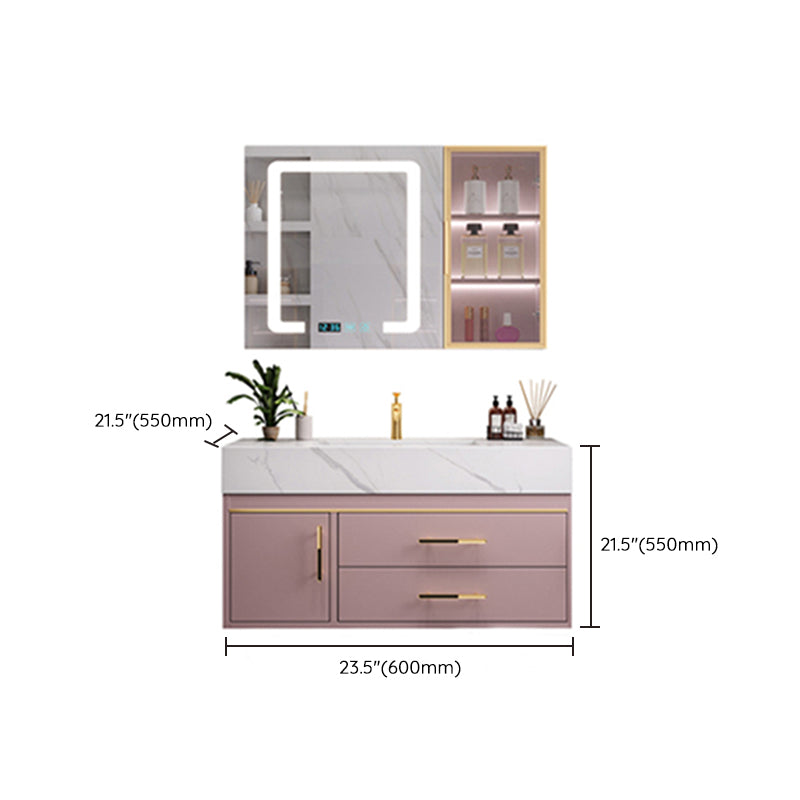 Modern Style Bathroom Vanity Set Solid Wood Bathroom Vanity Set Clearhalo 'Bathroom Remodel & Bathroom Fixtures' 'Bathroom Vanities' 'bathroom_vanities' 'Home Improvement' 'home_improvement' 'home_improvement_bathroom_vanities' 6540851