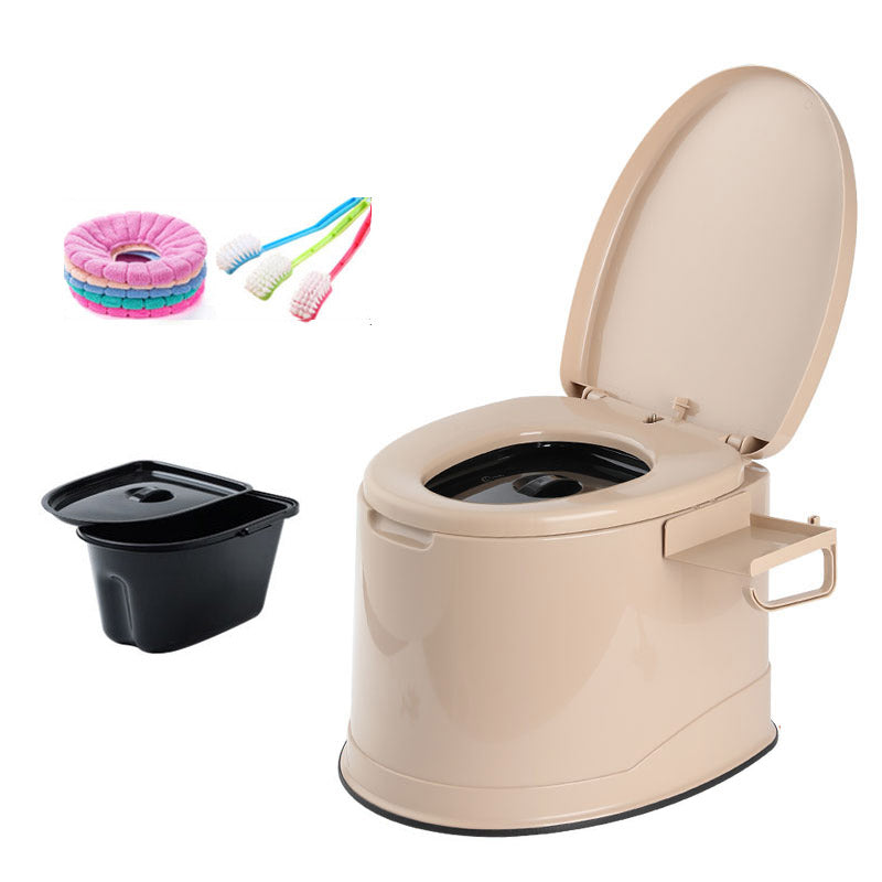 Floor Mounted All-In-One Toilet Contemporary Plastic Flush Toilet Khaki Upgrading Antiskid Solid Barrel Clearhalo 'Bathroom Remodel & Bathroom Fixtures' 'Home Improvement' 'home_improvement' 'home_improvement_toilets' 'Toilets & Bidets' 'Toilets' 6542494