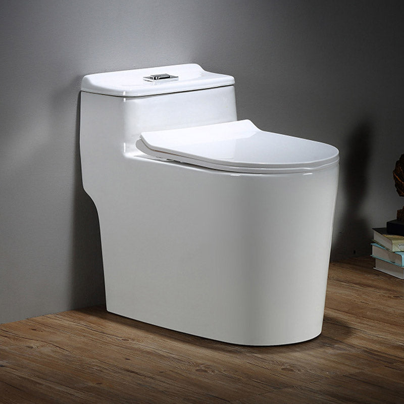 Traditional All-In-One Skirted Toilet Bowl Siphon Jet Toilet with Seat for Bathroom 15"L x 27"W x 24"H 12" Clearhalo 'Bathroom Remodel & Bathroom Fixtures' 'Home Improvement' 'home_improvement' 'home_improvement_toilets' 'Toilets & Bidets' 'Toilets' 6542592
