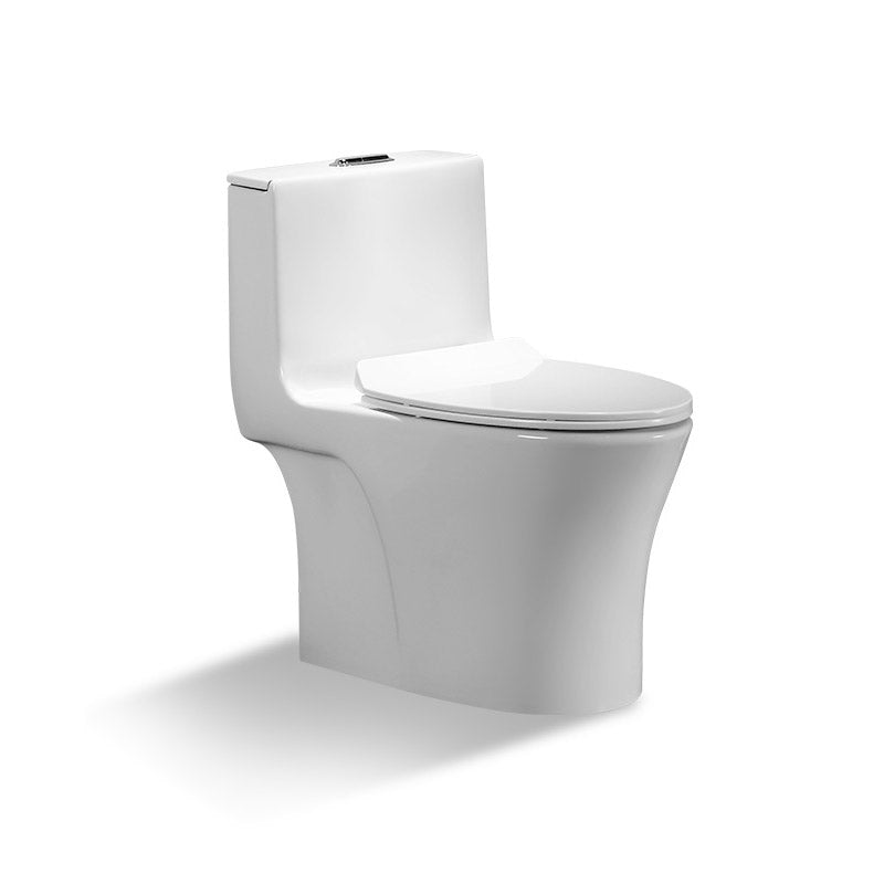 Traditional All-In-One Skirted Toilet Bowl Siphon Jet Toilet with Seat for Bathroom 15"L x 27"W x 28"H Clearhalo 'Bathroom Remodel & Bathroom Fixtures' 'Home Improvement' 'home_improvement' 'home_improvement_toilets' 'Toilets & Bidets' 'Toilets' 6542594