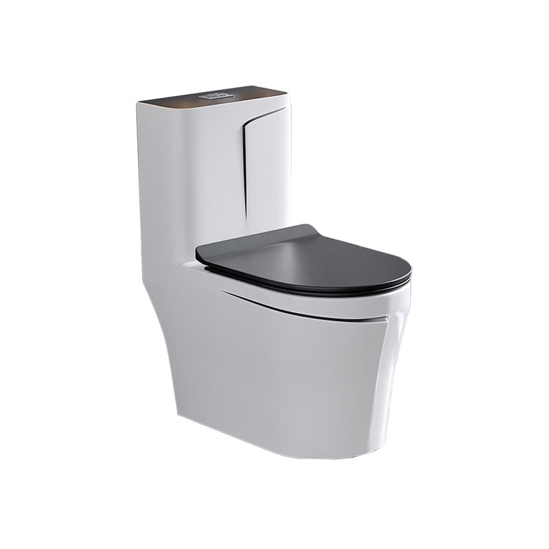 Skirted Traditional Flush Toilet Floor Mount One-Piece Toilet with Slow Close Seat Clearhalo 'Bathroom Remodel & Bathroom Fixtures' 'Home Improvement' 'home_improvement' 'home_improvement_toilets' 'Toilets & Bidets' 'Toilets' 6542617