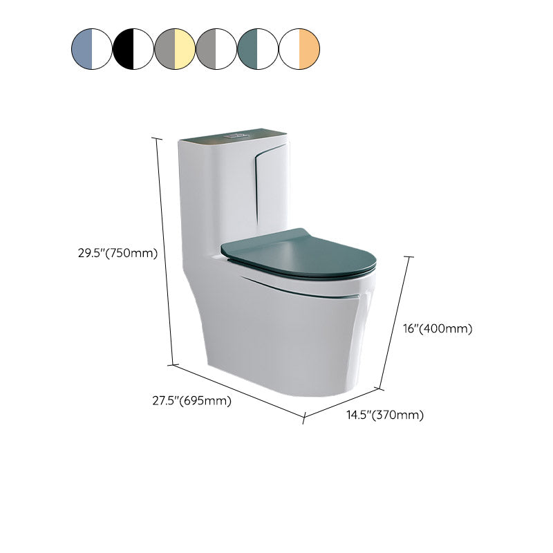 Skirted Traditional Flush Toilet Floor Mount One-Piece Toilet with Slow Close Seat Clearhalo 'Bathroom Remodel & Bathroom Fixtures' 'Home Improvement' 'home_improvement' 'home_improvement_toilets' 'Toilets & Bidets' 'Toilets' 6542637