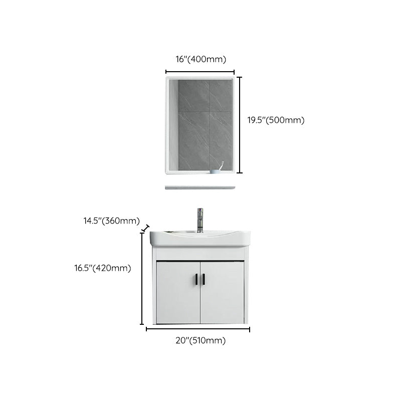 Wall-mounted Bathroom Vanity Modern Single-Sink Space Saver Vanity Clearhalo 'Bathroom Remodel & Bathroom Fixtures' 'Bathroom Vanities' 'bathroom_vanities' 'Home Improvement' 'home_improvement' 'home_improvement_bathroom_vanities' 6545585