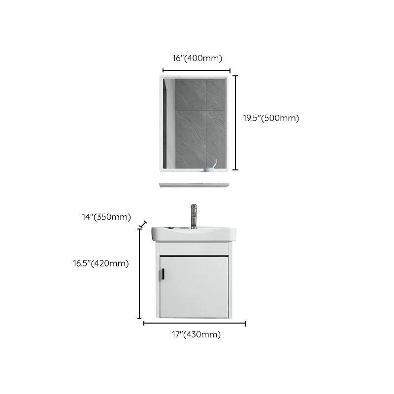 Wall-mounted Bathroom Vanity Modern Single-Sink Space Saver Vanity Clearhalo 'Bathroom Remodel & Bathroom Fixtures' 'Bathroom Vanities' 'bathroom_vanities' 'Home Improvement' 'home_improvement' 'home_improvement_bathroom_vanities' 6545586