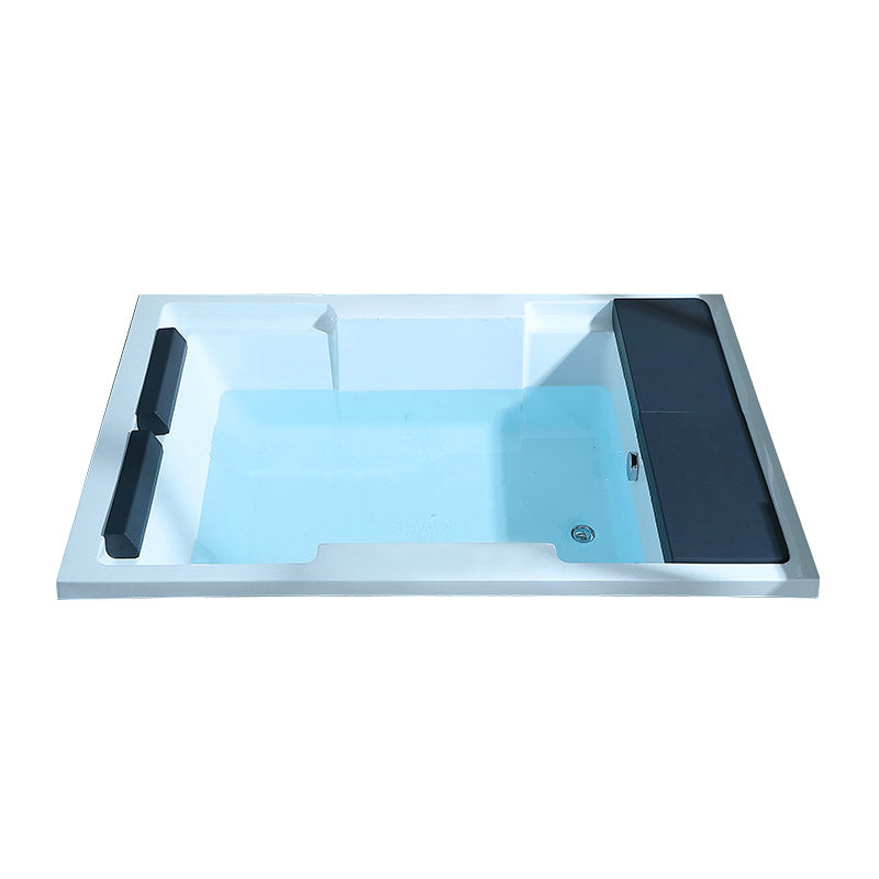 White Acrylic Rectangular Bathtub Contemporary Drop-in Tub with Internal Drain Tub Only Tub Clearhalo 'Bathroom Remodel & Bathroom Fixtures' 'Bathtubs' 'Home Improvement' 'home_improvement' 'home_improvement_bathtubs' 'Showers & Bathtubs' 6548474