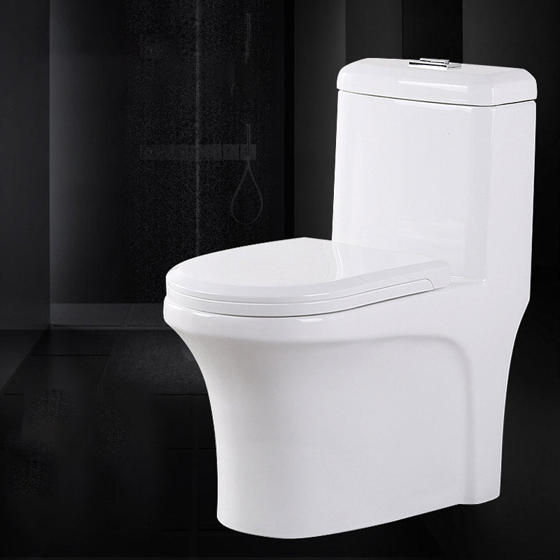Modern White Flush Toilet Floor Mounted Toilet Bowl with Slow Close Seat for Washroom 14"L x 26"W x 29"H 16" Clearhalo 'Bathroom Remodel & Bathroom Fixtures' 'Home Improvement' 'home_improvement' 'home_improvement_toilets' 'Toilets & Bidets' 'Toilets' 6549056