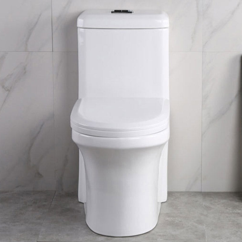 Modern White Flush Toilet Floor Mounted Toilet Bowl with Slow Close Seat for Washroom 14"L x 26"W x 29"H 12" Clearhalo 'Bathroom Remodel & Bathroom Fixtures' 'Home Improvement' 'home_improvement' 'home_improvement_toilets' 'Toilets & Bidets' 'Toilets' 6549057
