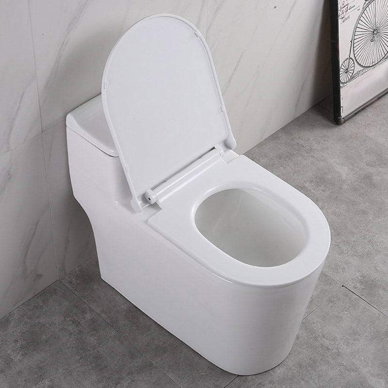 Modern White Flush Toilet Floor Mounted Toilet Bowl with Slow Close Seat for Washroom Clearhalo 'Bathroom Remodel & Bathroom Fixtures' 'Home Improvement' 'home_improvement' 'home_improvement_toilets' 'Toilets & Bidets' 'Toilets' 6549059