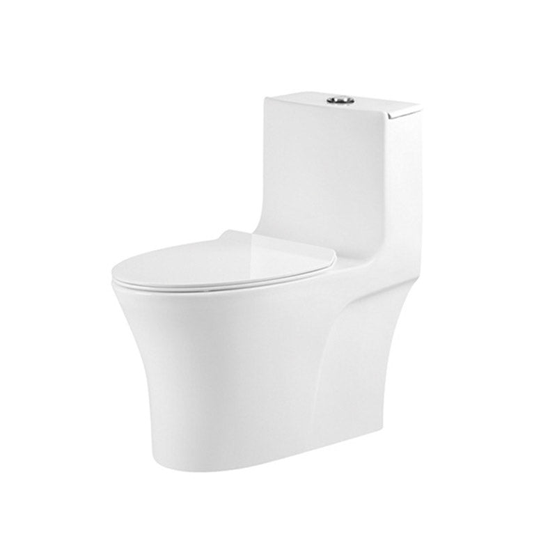 Modern White Flush Toilet Floor Mounted Toilet Bowl with Slow Close Seat for Washroom 14"L x 28"W x 28"H Clearhalo 'Bathroom Remodel & Bathroom Fixtures' 'Home Improvement' 'home_improvement' 'home_improvement_toilets' 'Toilets & Bidets' 'Toilets' 6549060