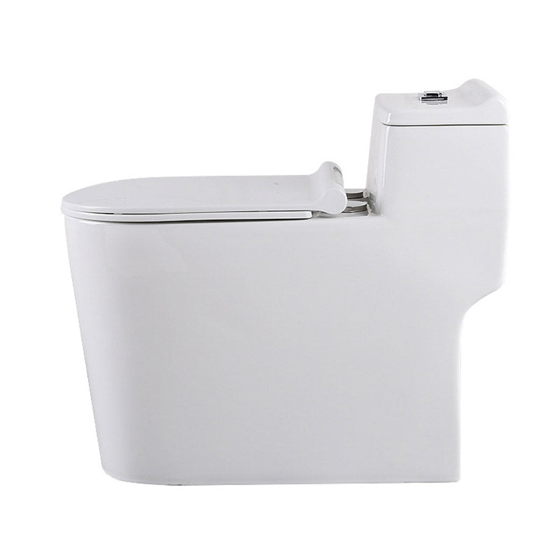 Modern White Flush Toilet Floor Mounted Toilet Bowl with Slow Close Seat for Washroom Clearhalo 'Bathroom Remodel & Bathroom Fixtures' 'Home Improvement' 'home_improvement' 'home_improvement_toilets' 'Toilets & Bidets' 'Toilets' 6549063