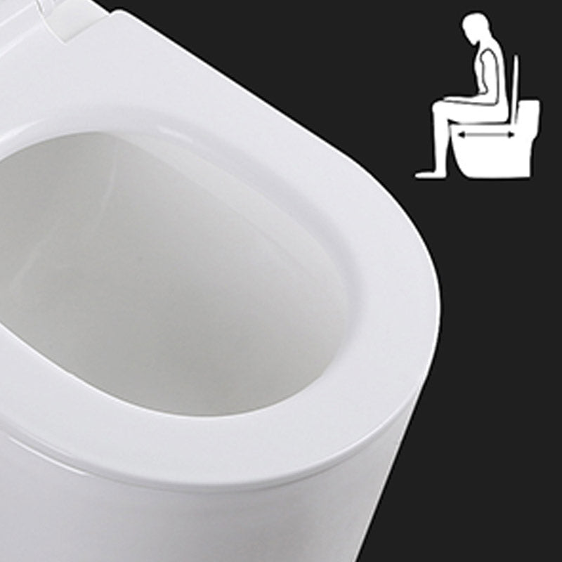 Modern White Flush Toilet Floor Mounted Toilet Bowl with Slow Close Seat for Washroom Clearhalo 'Bathroom Remodel & Bathroom Fixtures' 'Home Improvement' 'home_improvement' 'home_improvement_toilets' 'Toilets & Bidets' 'Toilets' 6549064