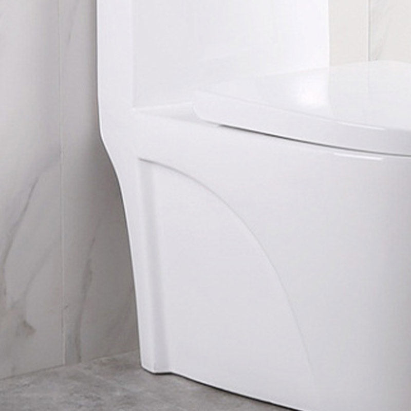 Modern White Flush Toilet Floor Mounted Toilet Bowl with Slow Close Seat for Washroom Clearhalo 'Bathroom Remodel & Bathroom Fixtures' 'Home Improvement' 'home_improvement' 'home_improvement_toilets' 'Toilets & Bidets' 'Toilets' 6549071