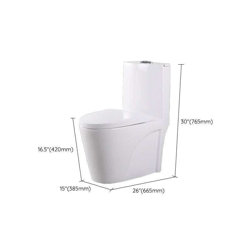 Modern White Flush Toilet Floor Mounted Toilet Bowl with Slow Close Seat for Washroom Clearhalo 'Bathroom Remodel & Bathroom Fixtures' 'Home Improvement' 'home_improvement' 'home_improvement_toilets' 'Toilets & Bidets' 'Toilets' 6549080