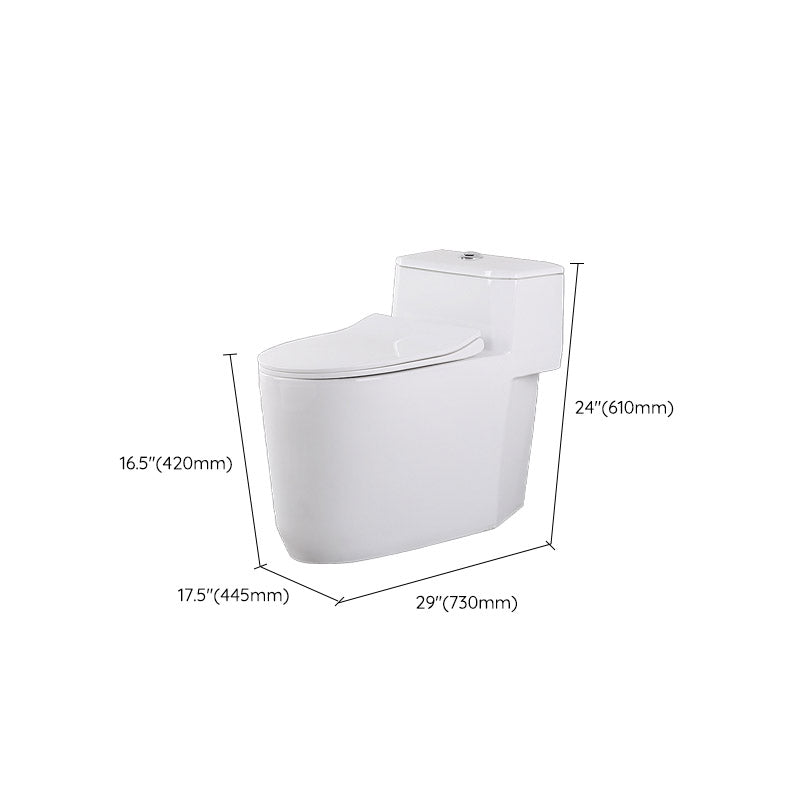 Modern White Flush Toilet Floor Mounted Toilet Bowl with Slow Close Seat for Washroom Clearhalo 'Bathroom Remodel & Bathroom Fixtures' 'Home Improvement' 'home_improvement' 'home_improvement_toilets' 'Toilets & Bidets' 'Toilets' 6549082