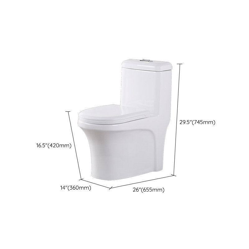 Modern White Flush Toilet Floor Mounted Toilet Bowl with Slow Close Seat for Washroom Clearhalo 'Bathroom Remodel & Bathroom Fixtures' 'Home Improvement' 'home_improvement' 'home_improvement_toilets' 'Toilets & Bidets' 'Toilets' 6549083