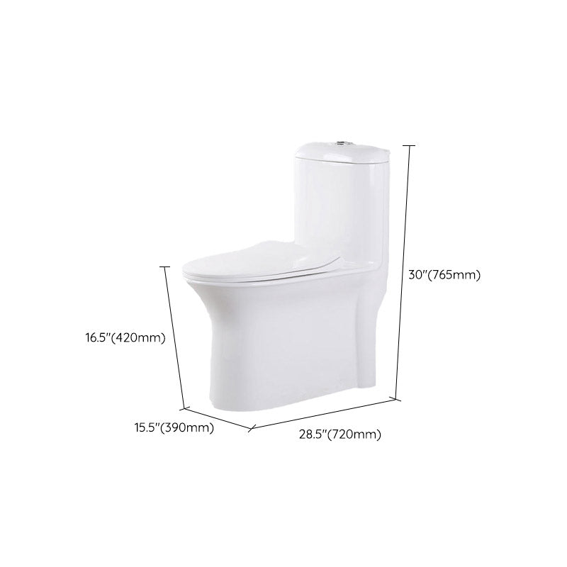 Modern White Flush Toilet Floor Mounted Toilet Bowl with Slow Close Seat for Washroom Clearhalo 'Bathroom Remodel & Bathroom Fixtures' 'Home Improvement' 'home_improvement' 'home_improvement_toilets' 'Toilets & Bidets' 'Toilets' 6549086