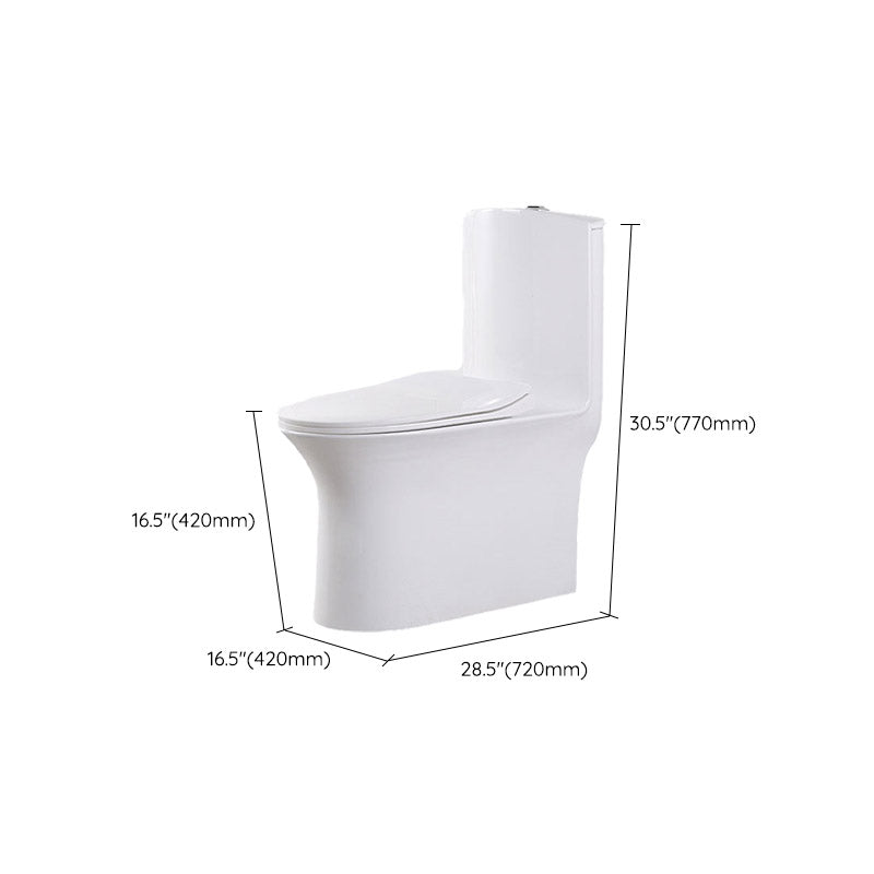 Modern White Flush Toilet Floor Mounted Toilet Bowl with Slow Close Seat for Washroom Clearhalo 'Bathroom Remodel & Bathroom Fixtures' 'Home Improvement' 'home_improvement' 'home_improvement_toilets' 'Toilets & Bidets' 'Toilets' 6549087