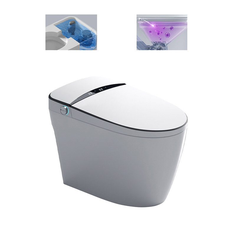 Modern Skirted White Concealed Tank Toilet ABS Floor Mounted Flush Toilet with Seat 16" Clearhalo 'Bathroom Remodel & Bathroom Fixtures' 'Home Improvement' 'home_improvement' 'home_improvement_toilets' 'Toilets & Bidets' 'Toilets' 6549141