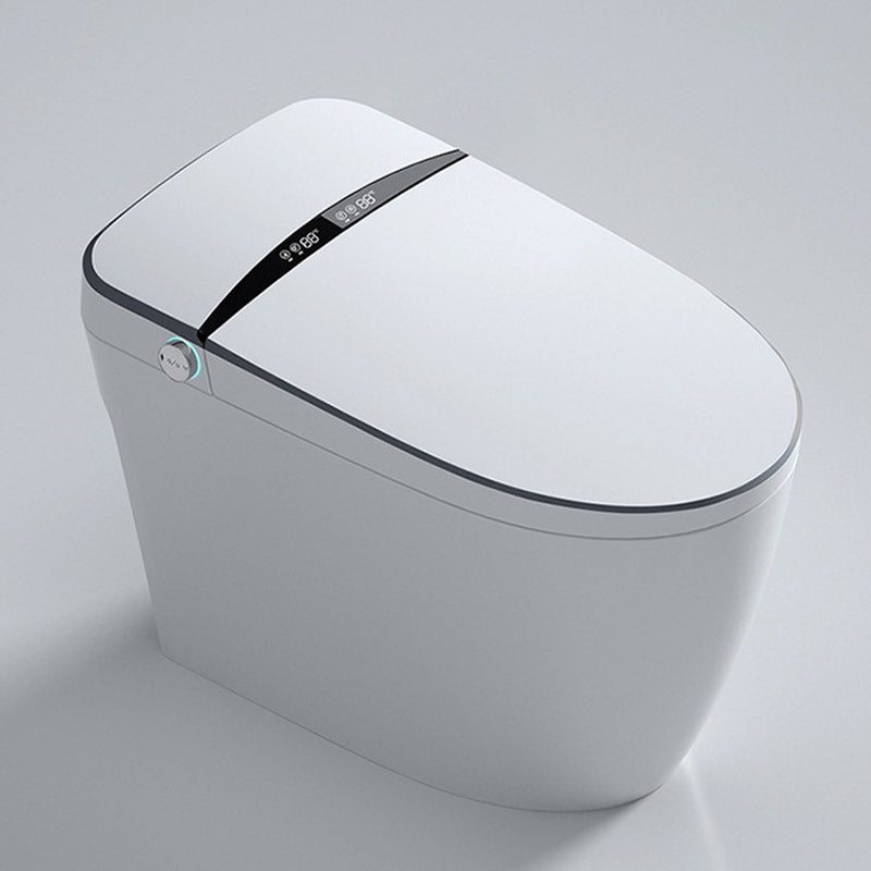 Modern Skirted White Concealed Tank Toilet ABS Floor Mounted Flush Toilet with Seat Clearhalo 'Bathroom Remodel & Bathroom Fixtures' 'Home Improvement' 'home_improvement' 'home_improvement_toilets' 'Toilets & Bidets' 'Toilets' 6549152